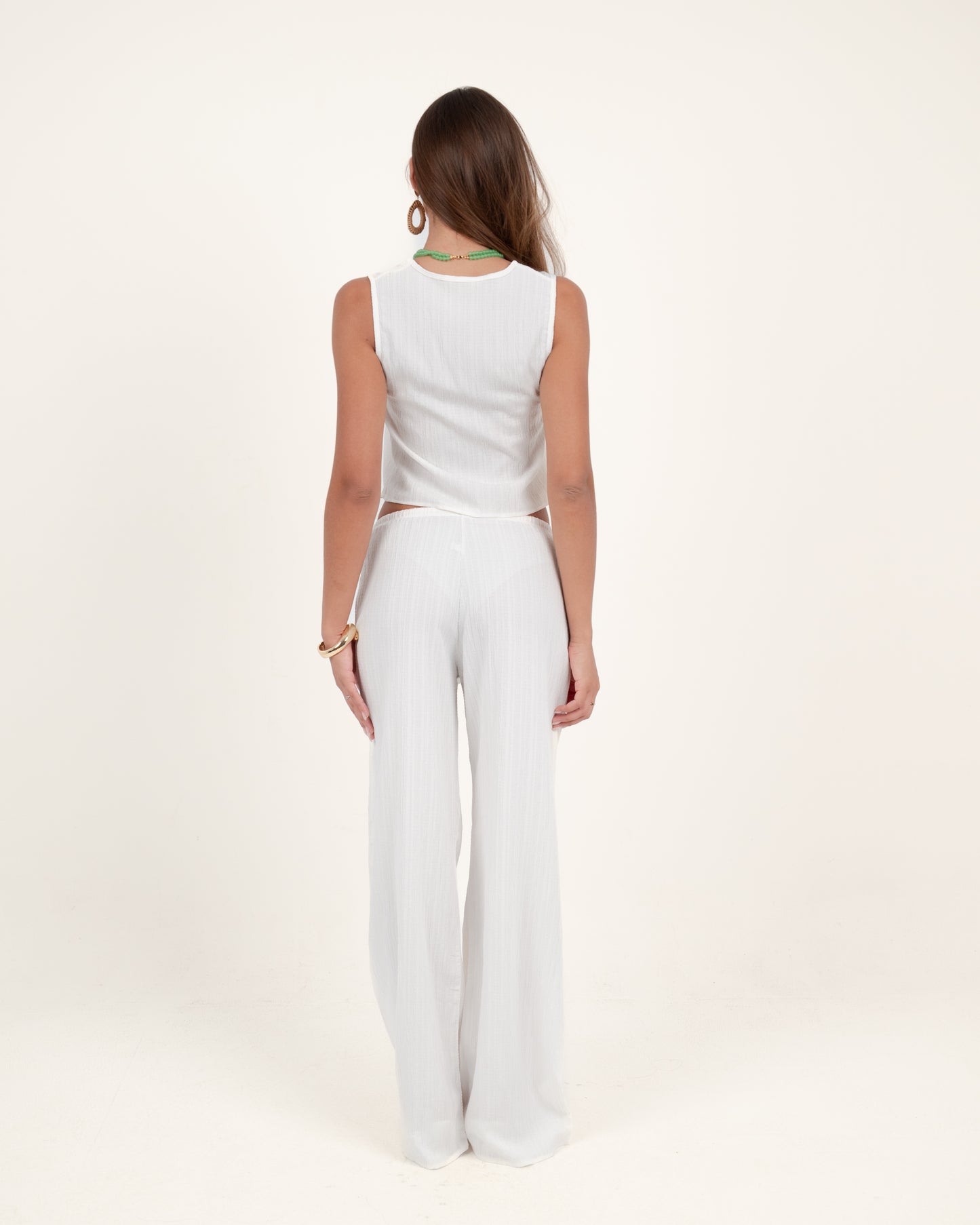 MER/LINEN SET IN WHITE