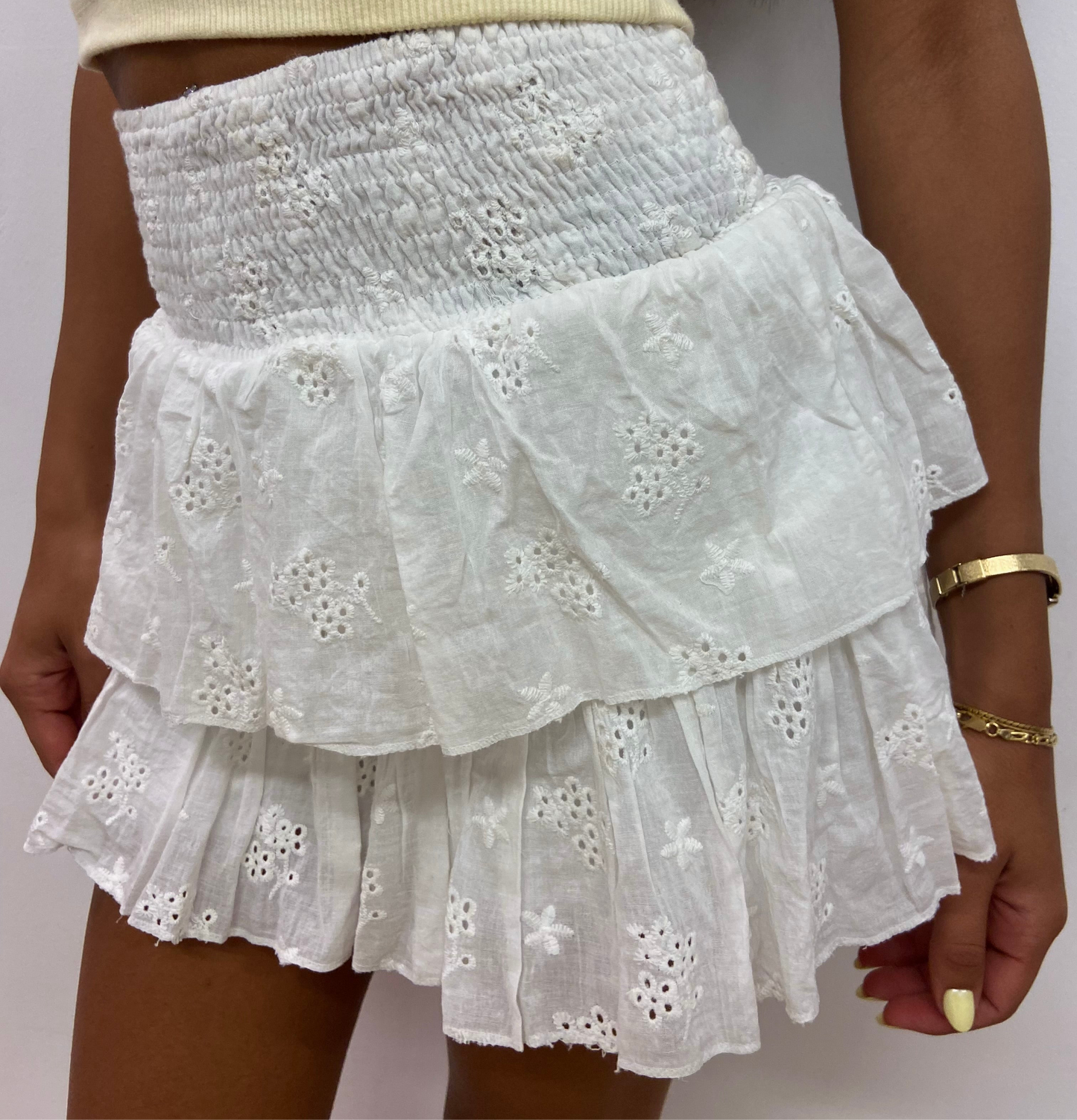 PRIMAVERA SKIRT IN WHITE