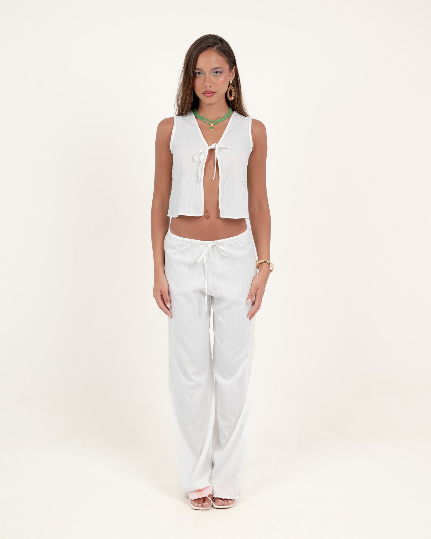 MER/LINEN SET IN WHITE