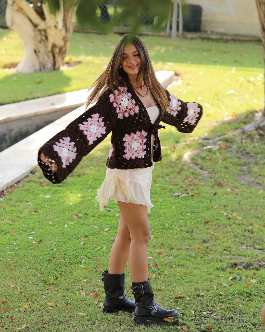 Mocha Blossom Cardigan