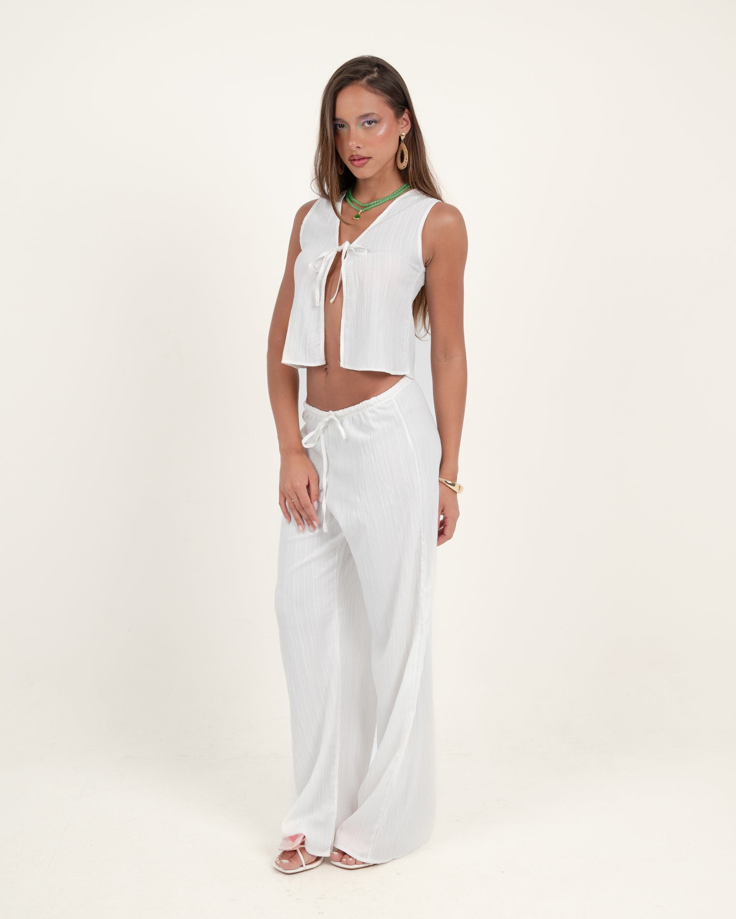 MER/LINEN SET IN WHITE