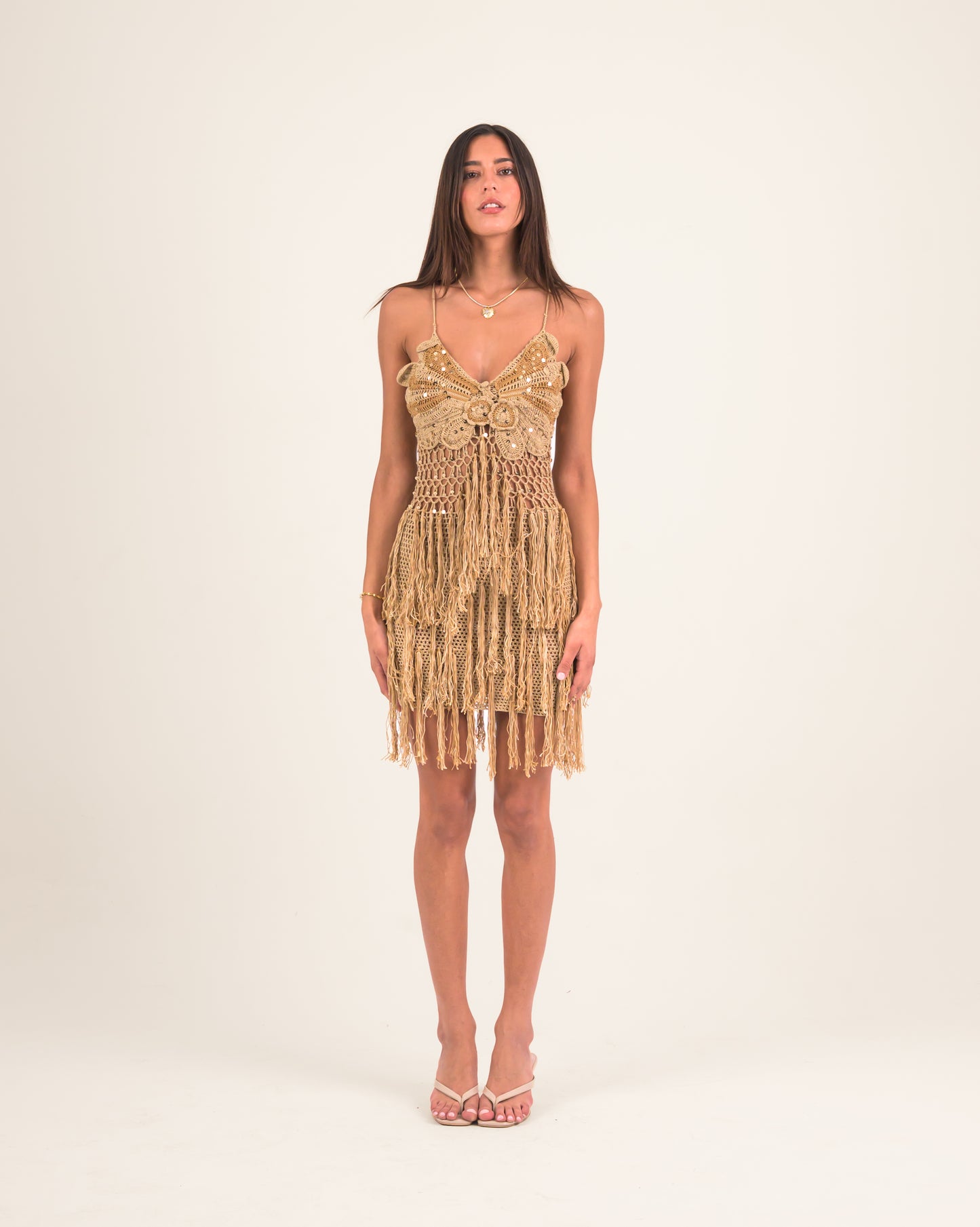 LA VIDA DRESS IN BEIGE