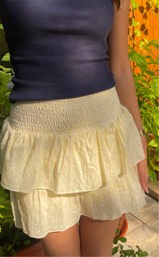 PRIMAVERA SKIRT IN  BUTTER YELLOW