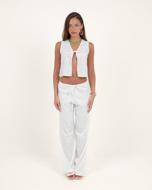MER/LINEN SET IN WHITE
